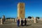 Morocco. Rabat. The magnificent Hassan Tower and stone columns