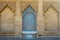 Morocco. Rabat. A part of the facade with a water tiled fountain of the Mausoleum of Mohammed V