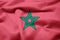 Morocco realistic flag illustration.