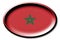 Morocco - round country flag with an edge