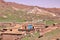 MOROCCO: Sheepfold close to Sirwa peak in the Atlas mountains with Berber architecture