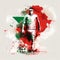 Morocco soccer poster. Abstract Moroccan football background. Morocco national football player. Moroccan soccer team