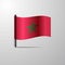 Morocco waving Shiny Flag design vector