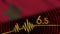 Morocco Wavy Fabric Flag, 6.5 Earthquake, Breaking News, Disaster Concept