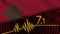 Morocco Wavy Fabric Flag, 7.1 Earthquake, Breaking News, Disaster Concept