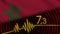 Morocco Wavy Fabric Flag, 7.3 Earthquake, Breaking News, Disaster Concept