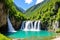 The Morricana waterfall is in Abruzzo Italy.