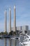 Morro Bay Power Station Three Smokestacks