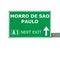 MORRO DE SAO PAULO road sign isolated on white