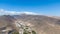 Morro Jable Canary Island, Fuerteventura Spain, Aerial view on coast of atlantic ocean and beach, Drone shot of sea