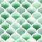 Morrocan ornament of green colors on white background. Watercolor seamless pattern for fabric