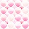 Morrocan ornament of pink colors on white background. Watercolor seamless pattern
