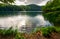 Morske Oko lake among primeval beech forest