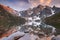 Morskie Oko lake in the Tatra Mountains, Poland at sunset