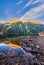 Morskie Oko tarn during  sunrise in Polish High Tatras during autumn