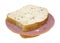 Mortadella rye bread sandwich