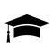 Mortar board cap vector icon