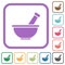 Mortar and pestle solid simple icons