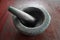Mortar stone, pestle and spice
