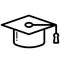 Mortarboard Isolated Line Vector Icon that can be easily modified or edited.