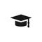 Mortarboard vector icon. graduation, academic symbol vector icon for website and mobile app