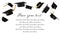 Mortarboard on white background