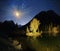 Morteratsch Lake at night