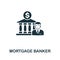 Mortgage Banker vector icon symbol. Creative sign from investment icons collection. Filled flat Mortgage Banker icon for computer