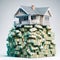 Mortgage Burden Housing Costs Interest Debt Money Pit Financial Collapse Pressure Soaring Bills AI Generated