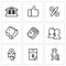 Mortgage credit lending icons set. Vector Illustration