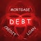 Mortgage Credit and Loan Displays financial Debt