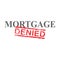 Mortgage Denied Word Stamp