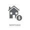 Mortgage icon. Trendy Mortgage logo concept on white background