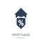 Mortgage indemnity protection/guarantee icon. Trendy flat vector