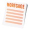 Mortgage paper icon, cartoon style