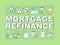 Mortgage refinance word concepts banner