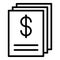 Mortgage settlement documents icon, outline style