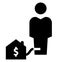 Mortgage slavery icon