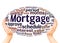 Mortgage word cloud hand sphere concept
