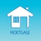 Mortgage word and home icon