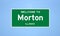 Morton, Illinois city limit sign. Town sign from the USA.