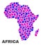 Mosaic Africa Map of Spheric Items