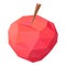 Mosaic apples icon, isometric 3d style