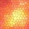 Mosaic background, orange-yellow with tangerine color, large mesh of polygons, vector