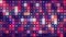 Mosaic background of shimmering colored squares with dots. Motion. Bright multicolored background of many squares