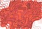 mosaic background, tessellation pattern. red wavy, waving and undulate,billowy illustration. abstract vector art. ripple,