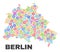 Mosaic Berlin City Map of Gear Elements