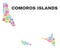 Mosaic Comoros Islands Map of Cog Elements
