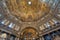 Mosaic-covered interior of the octagonal dome in Baptistery of Saint John in Florence, Italy