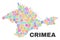 Mosaic Crimea Map of Cog Items